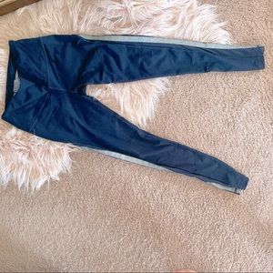 VS knockout Navy mesh silver stripe leggings